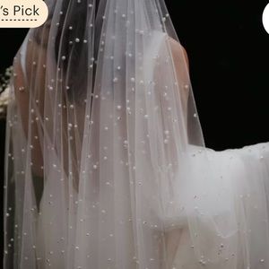Harriet Falvey Scattered Pearl Veil- Cathedral Length, Brand New